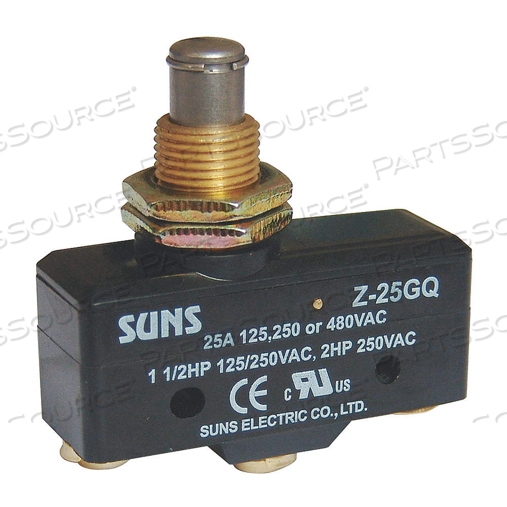 SNAP ACTION SWITCH, PLUNGER ACTUATOR, 1NO/1NC, SCREW by Approved Vendor