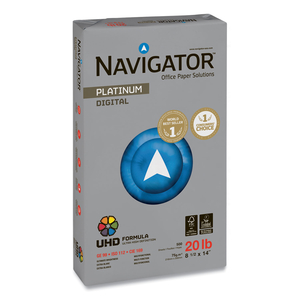 PLATINUM PAPER, 99 BRIGHT, 20 LB BOND WEIGHT, 8.5 X 14, WHITE, 500 SHEETS/REAM, 10 REAMS/CARTON by Navigator