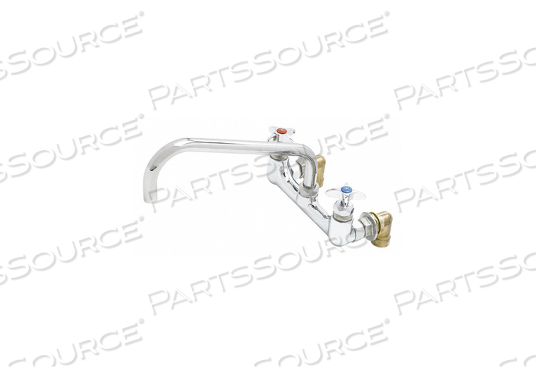 BIG-FLO 8IN WALL 12IN SPT BRASS MIXING FAUCET by T&S Brass