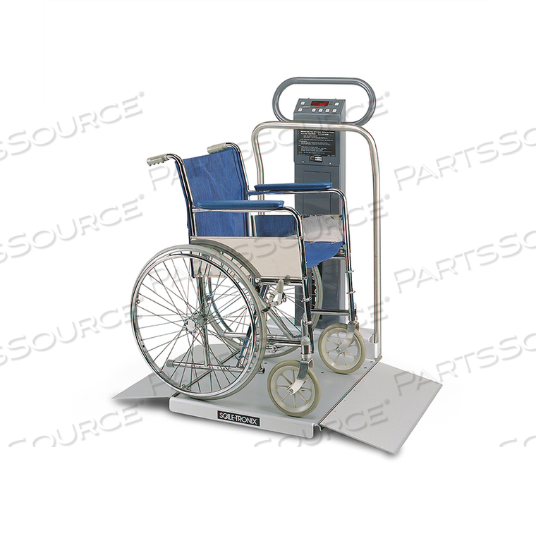 OVERSIZED WHEELCHAIR SCALE, 400 KG, WITH KG ONLY, DATA PORT, WITH POWER ADAPTER WITH HOSPITAL-GRADE CORD AND PLUG by Scale-Tronix OVERSIZED WHEELCHAIR SCALE, 400 KG, WITH KG ONLY, DATA PORT, WITH POWER ADAPTER WITH HOSPITAL-GRADE CORD AND PLUG by Scale-Tronix