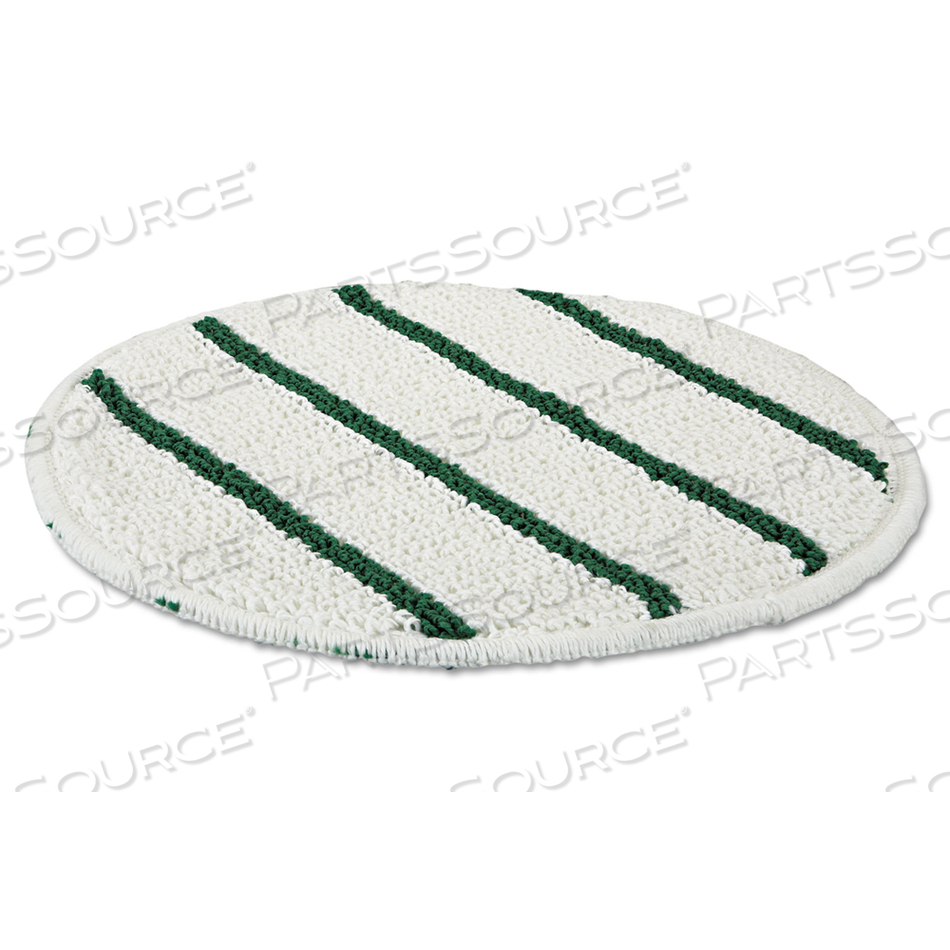 LOW PROFILE SCRUB-STRIP CARPET BONNET, 19" DIAMETER, WHITE/GREEN by Rubbermaid Medical Division