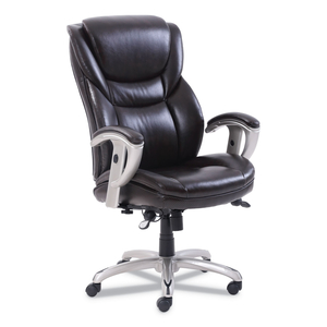 EMERSON EXECUTIVE TASK CHAIR, SUPPORTS UP TO 300 LB, 19" TO 22" SEAT HEIGHT, BROWN SEAT/BACK, SILVER BASE by SertaPedic EMERSON EXECUTIVE TASK CHAIR, SUPPORTS UP TO 300 LB, 19" TO 22" SEAT HEIGHT, BROWN SEAT/BACK, SILVER BASE by SertaPedic