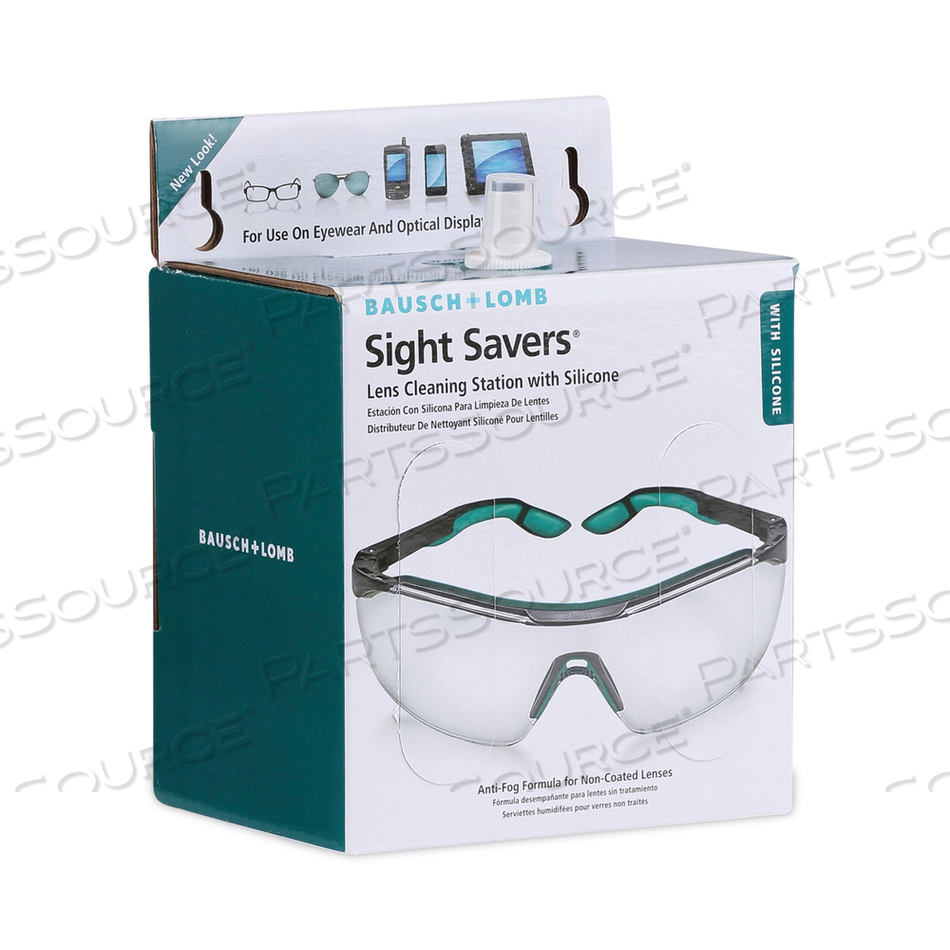 SIGHT SAVERS LENS CLEANING STATION, 16 OZ PLASTIC BOTTLE, 6.5 X 4.75, 1,520 TISSUES/BOX 