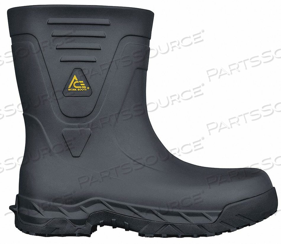 RUBBER BOOT MEN'S 6 MID-CALF BLACK PR by Shoes For Crews RUBBER BOOT MEN'S 6 MID-CALF BLACK PR by Shoes For Crews