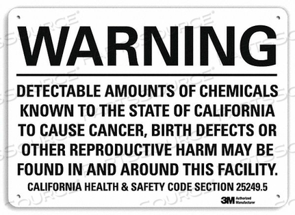 WARNING SIGN BLACK/WHITE 10 IN H TEXT by Lyle Signs Inc.