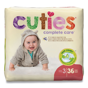 PREMIUM JUMBO DIAPERS, SIZE 3, 16 LBS TO 28 LBS, 144/CARTON by Cuties