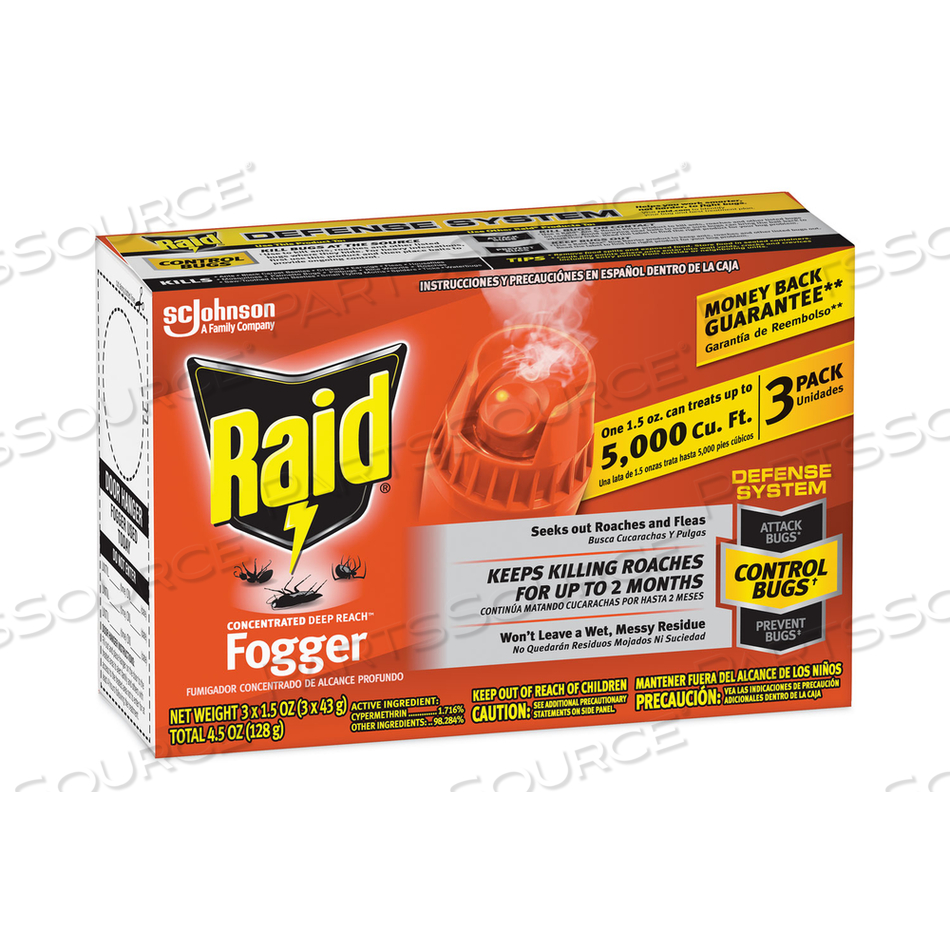 CONCENTRATED DEEP REACH FOGGER, 1.5 OZ AEROSOL SPRAY by Raid CONCENTRATED DEEP REACH FOGGER, 1.5 OZ AEROSOL SPRAY by Raid