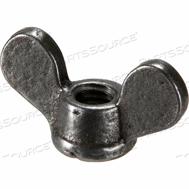 WING NUT, 1/4"-20 THREAD SIZE, STEEL, GRADE 2, BLACK OXIDE, 1 5/16 IN MAX WING SPAN by Peerless Hardware Mfg Inc