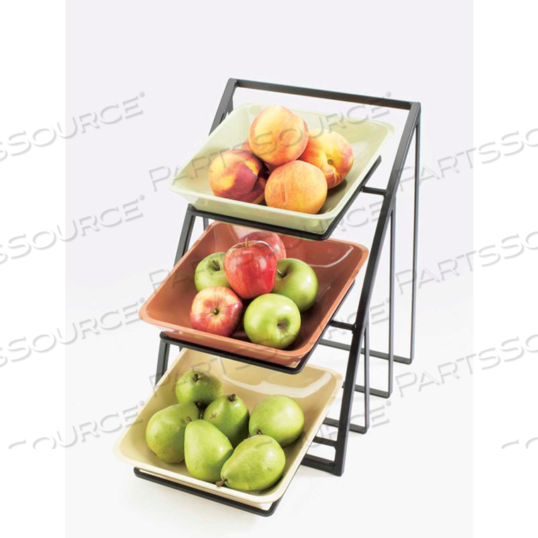 MISSION SQUARE BOWL DISPLAY 12"W X 19"D X 13-1/2"H BLACK by Cal Mil Plastics