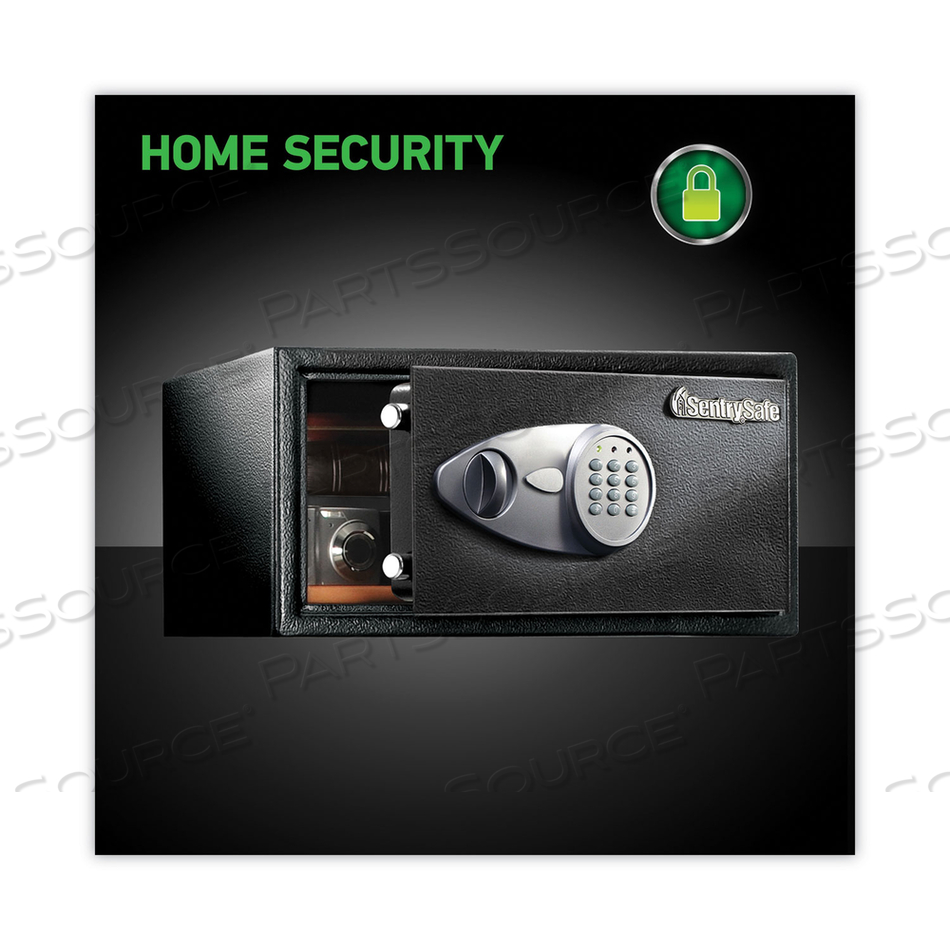 ELECTRONIC LOCK SECURITY SAFE, 1 CU FT, 16.94W X 14.56D X 8.88H, BLACK by SentrySafe