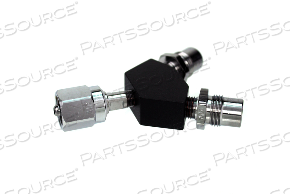 DISS Y-BLOCK, HEX NUT FEMALE INLET X DISS MALE OUTLETS, MED AIR by Bay Corporation