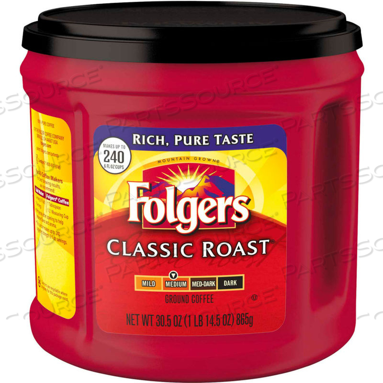 COFFEE, CLASSIC ROAST, GROUND, 30.5 OZ CANISTER by Folgers