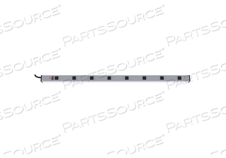 OUTLET STRIP, APPLICATION WORKBENCH AND CABINET, HOUSING MATERIAL ALUMINUM, TOTAL NUMBER OF OUTLETS 8, MAX. AMPS 15 A, CORD LENGTH 6 FT, NUM by Power First OUTLET STRIP, APPLICATION WORKBENCH AND CABINET, HOUSING MATERIAL ALUMINUM, TOTAL NUMBER OF OUTLETS 8, MAX. AMPS 15 A, CORD LENGTH 6 FT, NUM by Power First