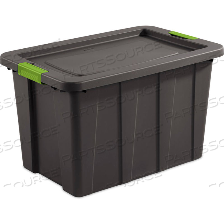 30 GALLON LATCH & CARRY TUFF1 TOTE 1573V04 FLAT GRAY 29-7/8" X 19-3/4" X 18-1/8" by Sterilite