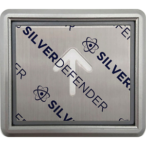 ANTIMICROBIAL FILM FOR SQUARE ELEVATOR BUTTONS, 5"H X 4"W CLEAR 100/PACK by Silver Defender Corp