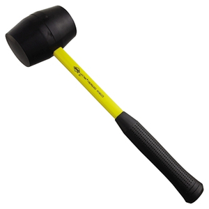 RUBBER MALLET, 2 LB, 16-1/2 IN L, FIBERGLASS HANDLE by Nupla