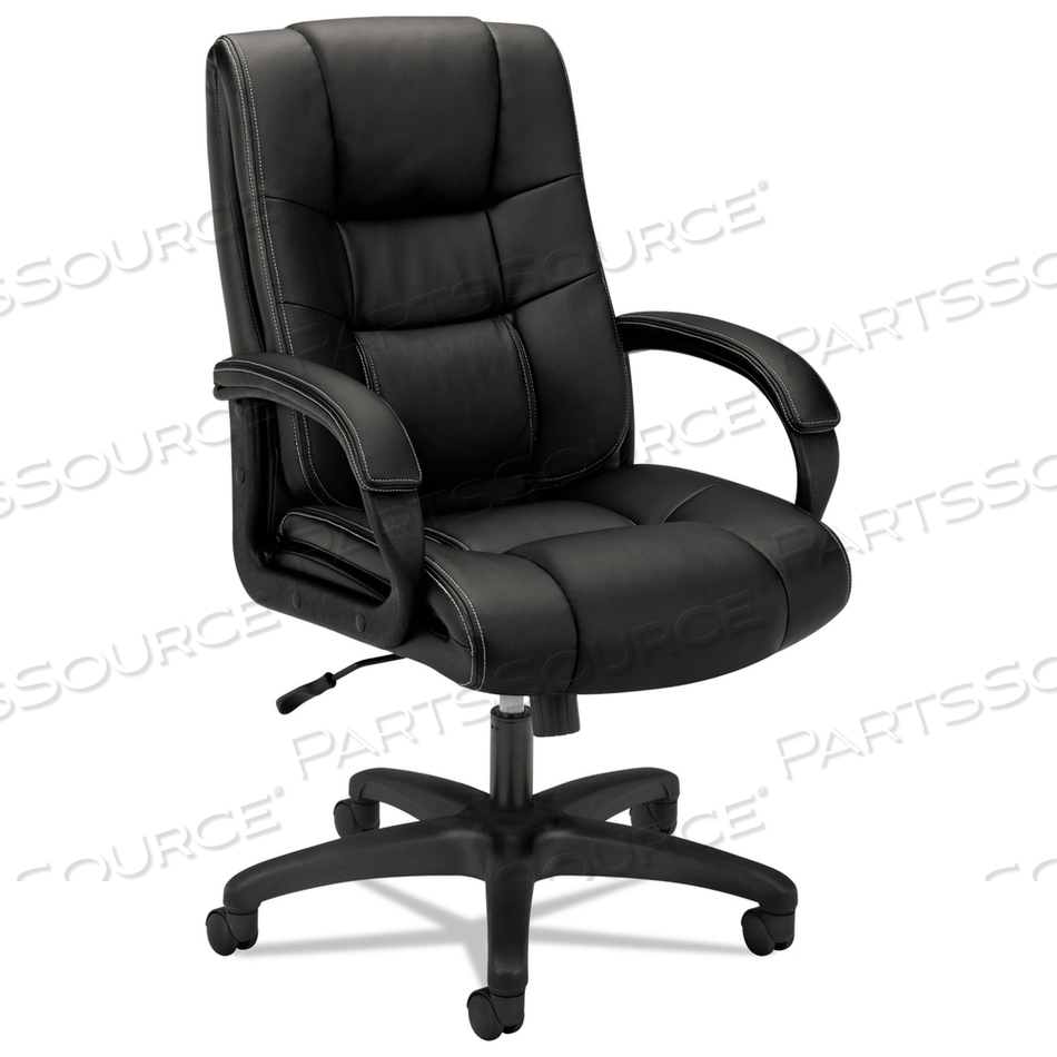 HVL131 EXECUTIVE HIGH-BACK CHAIR, SUPPORTS UP TO 250 LB, 18.5" TO 22" SEAT HEIGHT, BLACK 