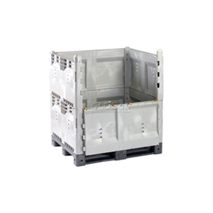 KITBIN VENTED 14K100 QUICK ASSEMBLY CONTAINER VENTED WALL 48"LX40"WX50"H 2200 LB CAP. GRAY by Decade Products