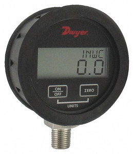 DIGITAL PRESSURE GAUGE 3 DIAL SIZE BLK by Dwyer Instruments