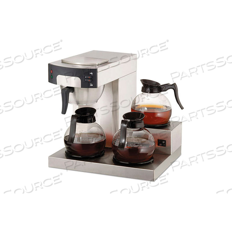 3-BURNER COFFEE MAKER, STAINLESS STEEL, 36 CUPS by Coffee Pro 3-BURNER COFFEE MAKER, STAINLESS STEEL, 36 CUPS by Coffee Pro