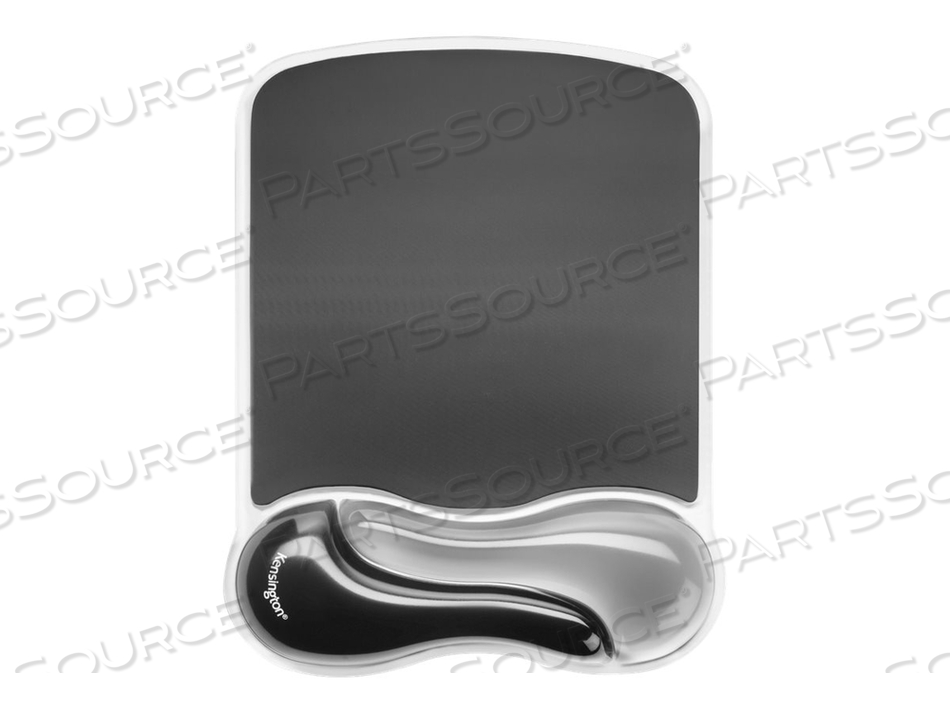DUO GEL MOUSE PAD WRIST REST, MOUSE PAD WITH WRIST PILLOW, GRAY, BLACK, TAA COMPLIANT by Kensington Computer Products