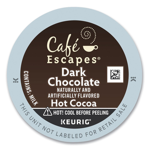 CAFE ESCAPES DARK CHOCOLATE HOT COCOA K-CUPS, 24/BOX by Cafe Escapes