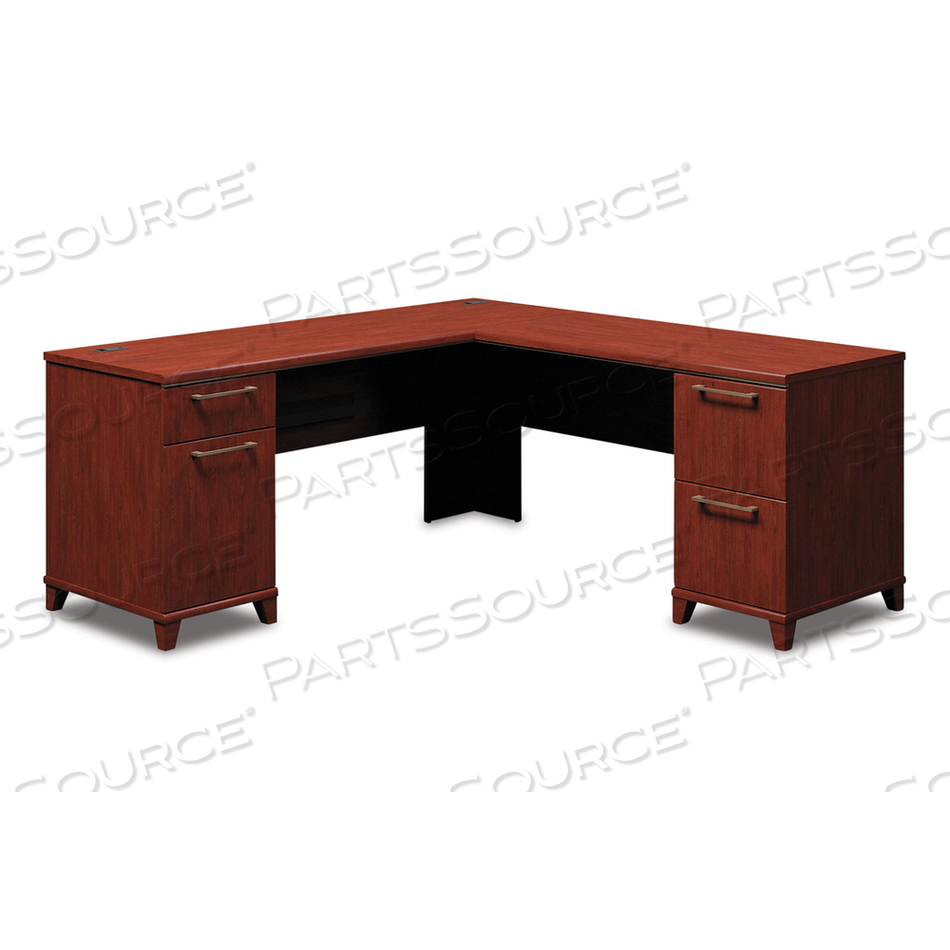 ENTERPRISE COLLECTION DOUBLE PEDESTAL DESK, 70.13" X 28.63" X 29.75", MOCHA CHERRY, (BOX 1 OF 2) 