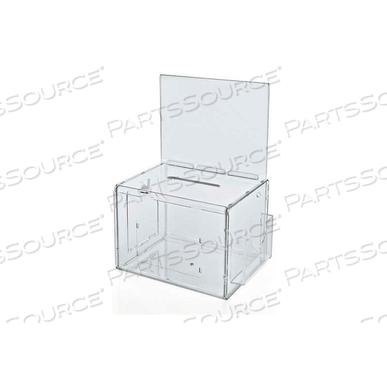 LARGE SUGGESTION BOX W/ POCKET, LOCK & KEYS, CLEAR, 7.75" X 6",1 PIECE by Azar International