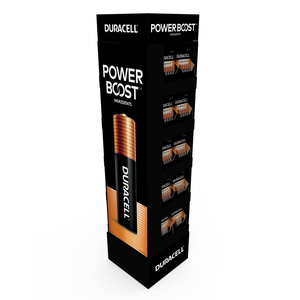 41333-41501 DURACELL COPPERTOP TOWER FLOOR STAND DISPLAY - 90 COUNT, AA/AAA - 4 PACK by Duracell