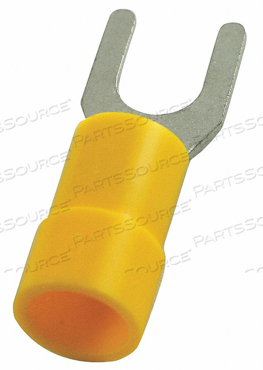 FORK TERMINAL STD #10 STUD YELLOW PK50 by Power First FORK TERMINAL STD #10 STUD YELLOW PK50 by Power First
