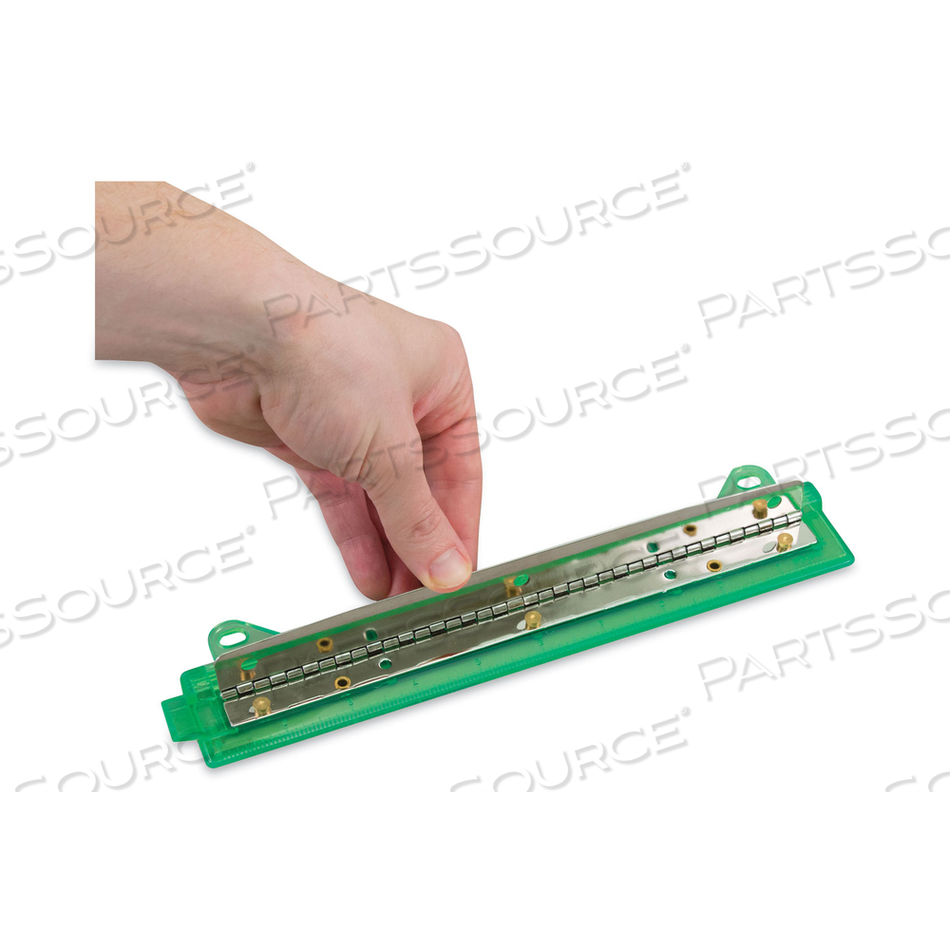 6-SHEET TRIDENT BINDER PUNCH, THREE-HOLE, 1/4" HOLES, ASSORTED COLORS by McGill 6-SHEET TRIDENT BINDER PUNCH, THREE-HOLE, 1/4" HOLES, ASSORTED COLORS by McGill