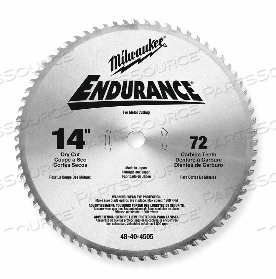 CIRCULAR SAW BLADE BLADE DIA 14 IN. by Milwaukee Electric Tools