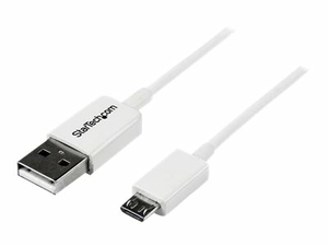 0.5M WHITE MICRO USB CABLE - A TO MICRO B - USB CABLE - 5 PIN MICRO-USB TYPE B (M) TO USB (M) - 1.6 FT ( USB / USB 2.0 ) - MOLDED - WHITE - FOR P/N: USBEXTPAA1MW by StarTech.com Ltd. 0.5M WHITE MICRO USB CABLE - A TO MICRO B - USB CABLE - 5 PIN MICRO-USB TYPE B (M) TO USB (M) - 1.6 FT ( USB / USB 2.0 ) - MOLDED - WHITE - FOR P/N: USBEXTPAA1MW by StarTech.com Ltd.