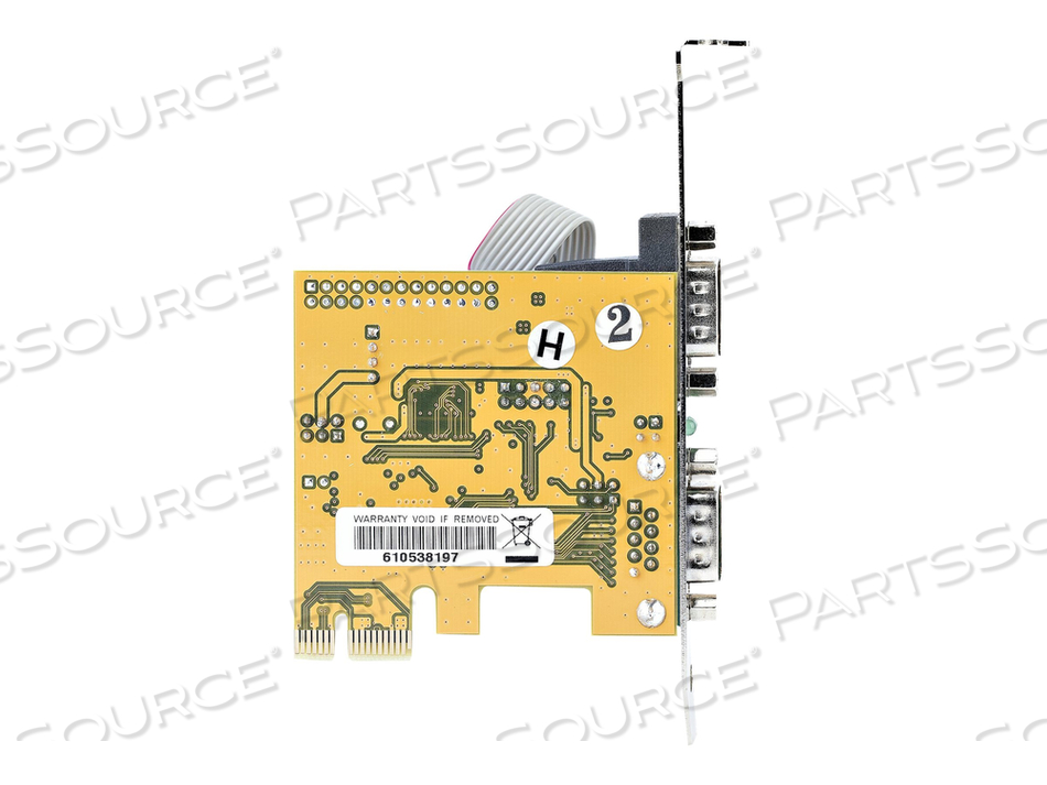 2-PORT PCI EXPRESS SERIAL CARD, DUAL PORT PCIE TO RS232 (DB9) SERIAL INTERFACE CARD, 16C1050 UART, STANDARD OR LOW PROFILE BRACKETS, COM RET by StarTech.com Ltd.
