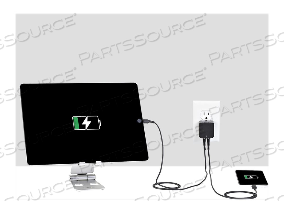 2 PORT USB WALL CHARGER, 17W WALL CHARGER HUB (2.4A & 1A PORT), DUAL PORT USB-A POWER ADAPTER, PORTABLE/TRAVEL USB ADAPTER TO CHARGE MULTIPL by StarTech.com Ltd. 2 PORT USB WALL CHARGER, 17W WALL CHARGER HUB (2.4A & 1A PORT), DUAL PORT USB-A POWER ADAPTER, PORTABLE/TRAVEL USB ADAPTER TO CHARGE MULTIPL by StarTech.com Ltd.