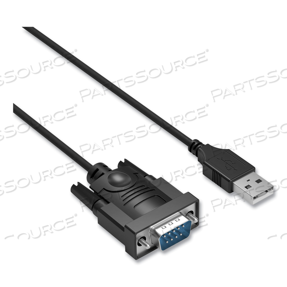 USB TO SERIAL ADAPTER, 1 FT, BLACK 