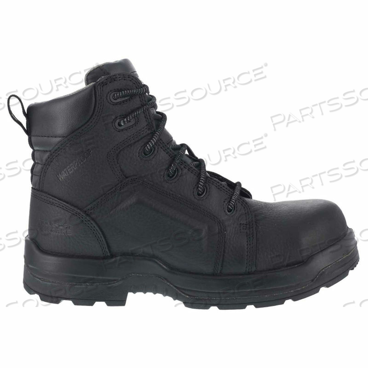 RK6635 MEN'S MORE ENERGY 6" LACE TO TOE WATERPROOF WORK BOOT, BLACK, SIZE 9.5 W 