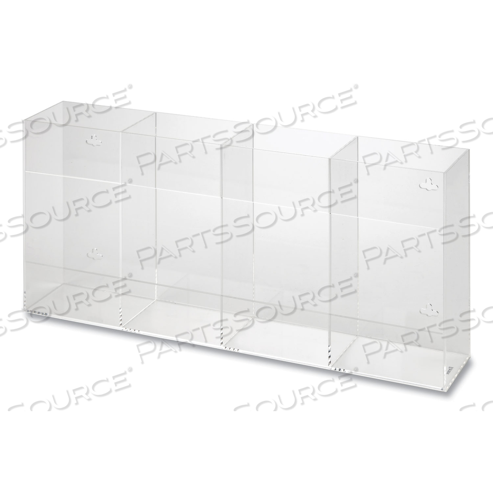 QUAD GLOVE DISPENSER, 10.5 X 4 X 21.25, CLEAR by Kantek