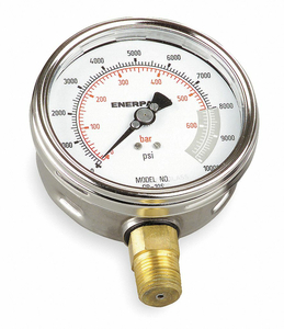 PRESSURE GAUGE 0 TO 10000 PSI 4IN 1/2IN by Enerpac