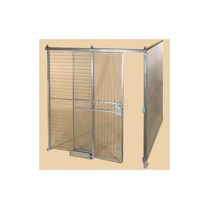 QWIK-FENCE WIRE MESH PRE-DESIGNED, 2 SIDED ROOM KIT, W/O ROOF 12'W X 8'D X 12'H, W/SLIDE DOOR by Folding Guard