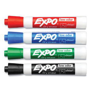 DRY ERASE MARKER SET CHISEL PK4 by Expo