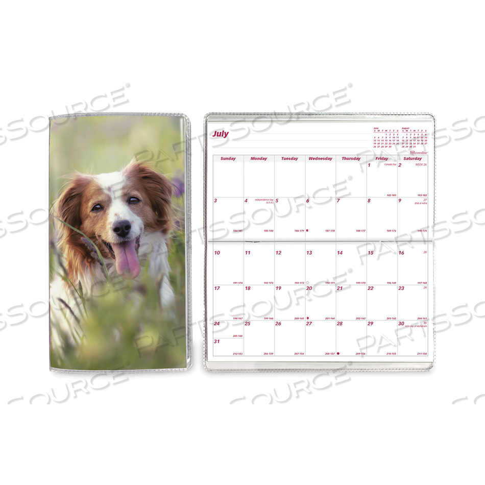 MONTHLY POCKET PLANNERS, DOG ARTWORK, 6.5 X 3.5, MULTICOLOR COVER, 18-MONTH (JUL TO DEC): 2022 TO 2023 