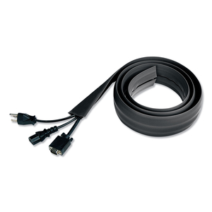 FLOOR SLEEVE CABLE MANAGEMENT, 2.5" X 0.5" CHANNEL, 72" LONG, BLACK by Innovera