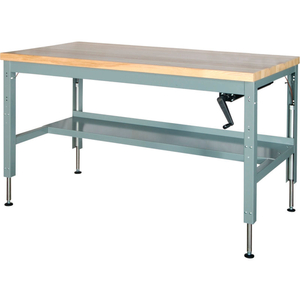 48 X 30 HYDRAULIC ERGONOMIC WORKBENCH-MAPLE TOP by Parent Metal Products