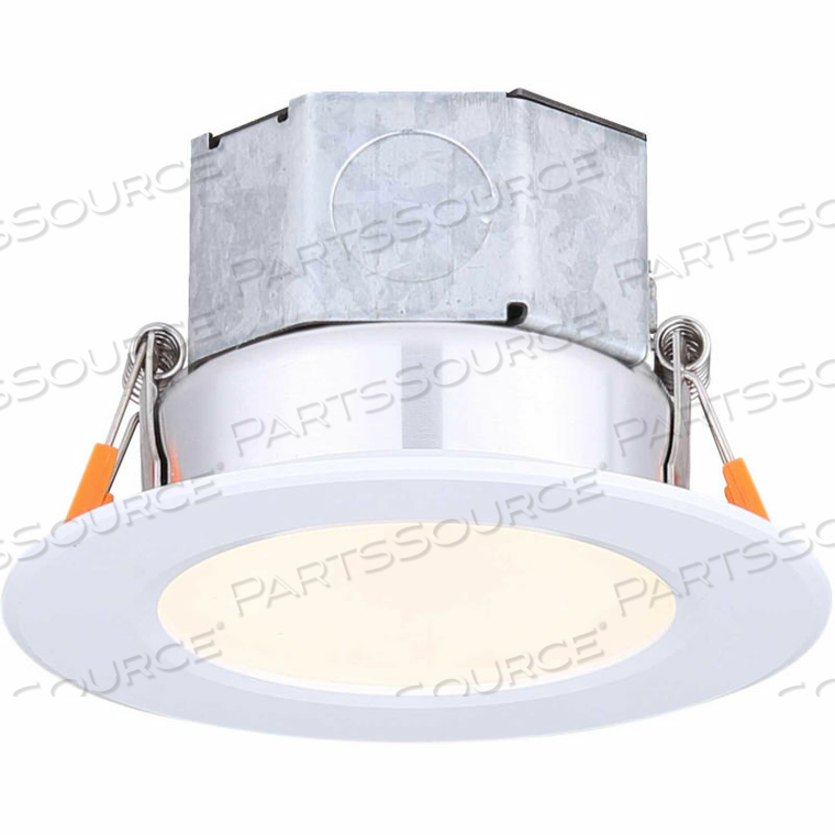 3" ROUND LED VELOCE RECESS DOWN LIGHT, 5W, 120V, 3000K, WHITE 