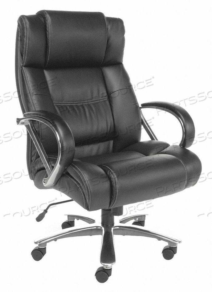 EXEC CHAIR LEATHER BLACK 19-23 SEAT HT 