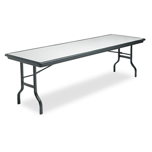 INDESTRUCTABLE ULTIMATE FOLDING TABLE, RECTANGULAR, 96W X 30D X 29H, GRANITE/BLACK by Iceberg Enterprises