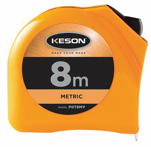 LONG TAPE MEASURE 25MM X 8M ORANGE CM/MM by Keson