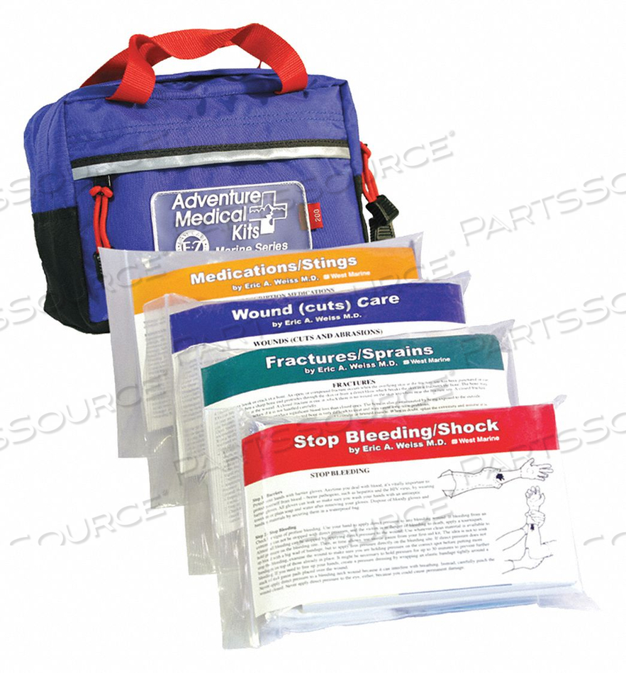 EMERGENCY MEDICAL KIT NYLON BLU 3-3/4 H 