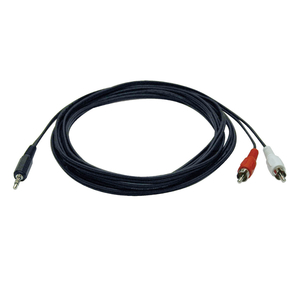 12FT 3.5MM MINI STEREO TO TWO RCA AUDIO Y SPLITTER ADAPTER CABLE by Tripp Lite